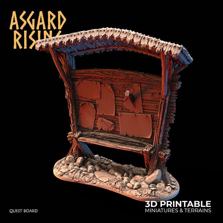DND Quest Board Terrain | Unpainted  | Tabletop Scatter Terrain | Daggerheart | TTRPG Terrain