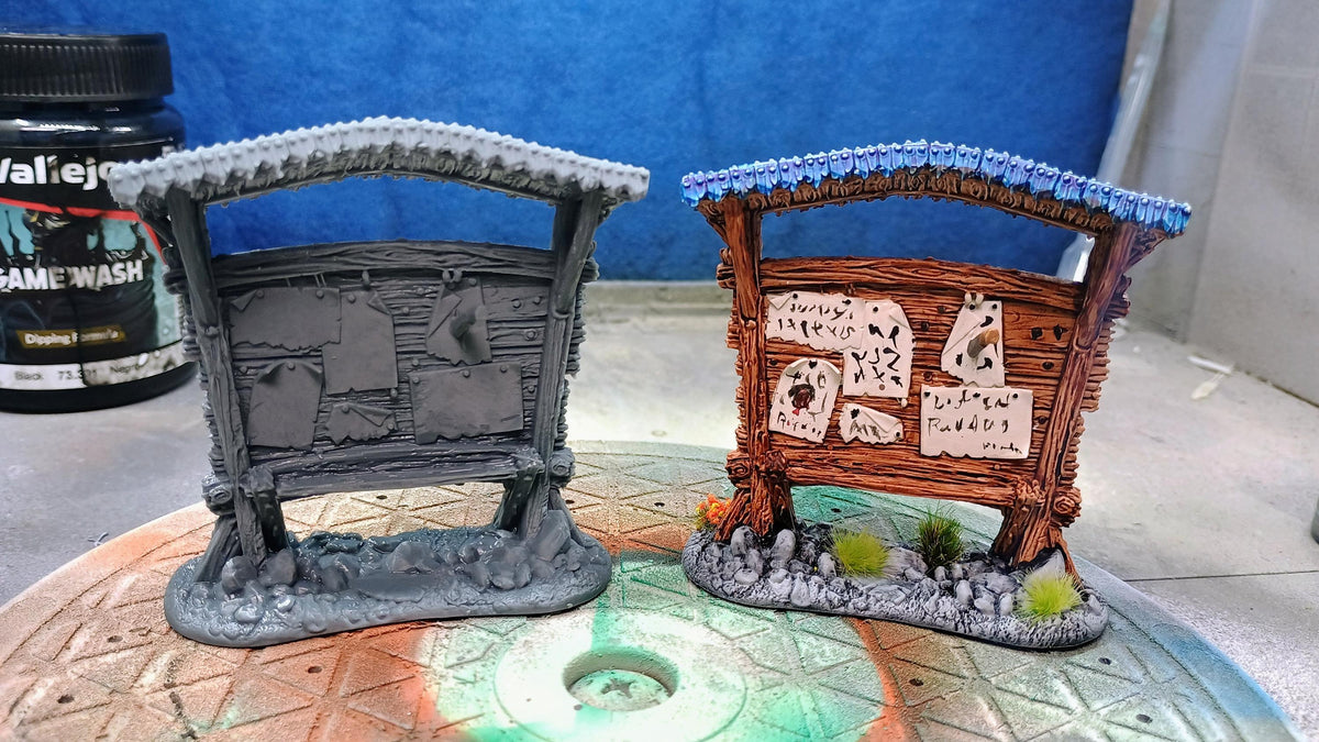 DND Quest Board Terrain | Unpainted  | Tabletop Scatter Terrain | Daggerheart | TTRPG Terrain