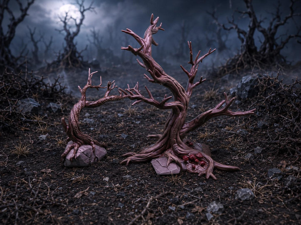 Dead Trees Terrain Set, Haunted Forest Scenery, 28mm 32mm D&D Terrain, Daggerheart Pathfinder Warhammer TTRPG