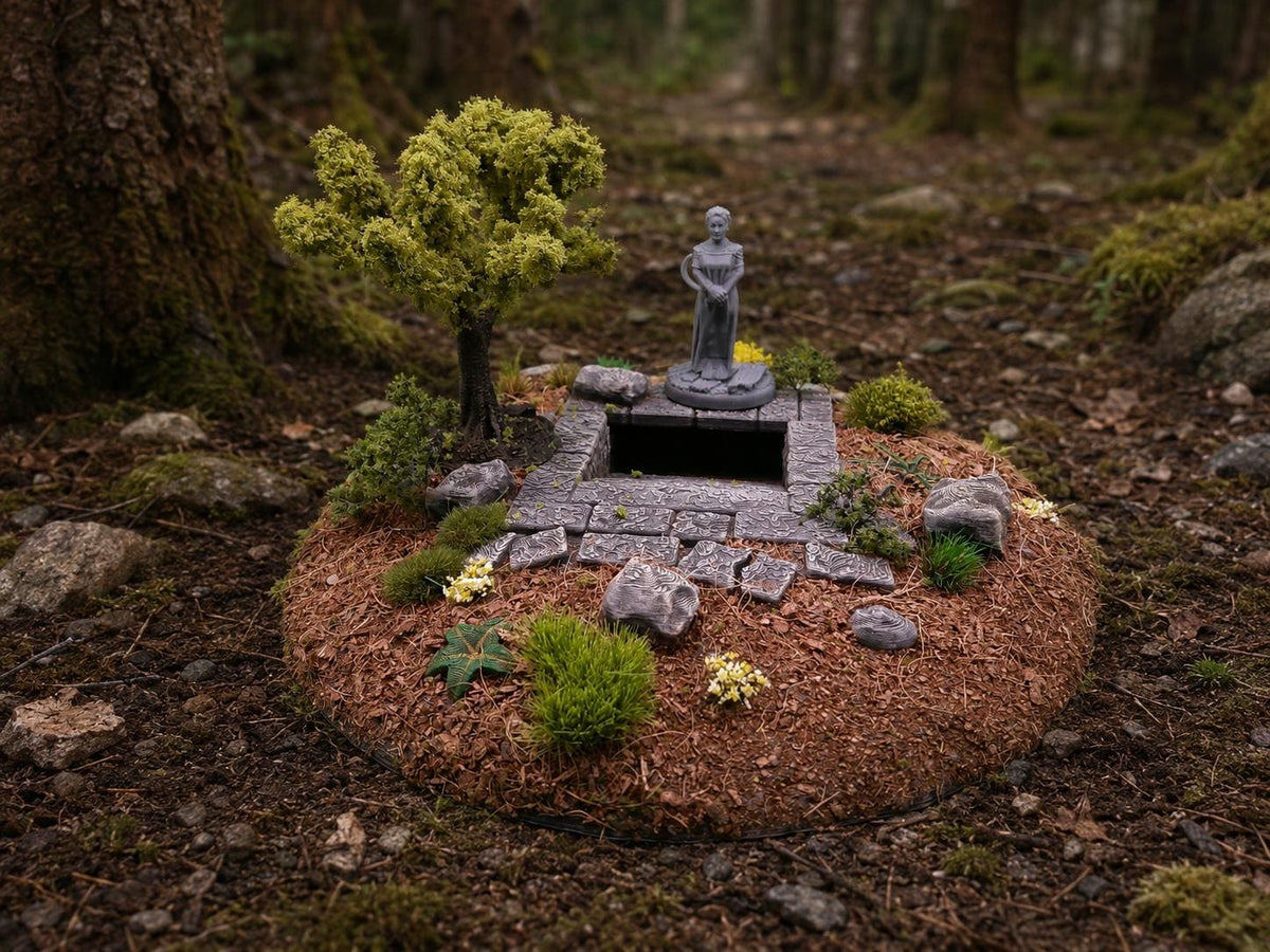 Shadowgrove Dungeon Entrance – 28mm D&D Terrain, Fat Dragon Games, 3D Printed Pathfinder  Tabletop Scenery