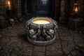 LED Scrying Pool –  D&D Terrain, Light-Up Resin Dungeon Scenery, Fat Dragon Games, Pathfinder TTRPG Accessory (Unpainted)