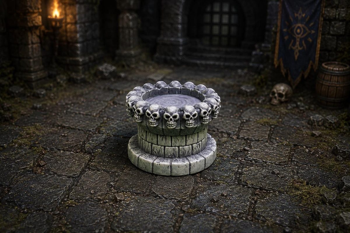 LED Scrying Pool –  D&D Terrain, Light-Up Resin Dungeon Scenery, Fat Dragon Games, Pathfinder TTRPG Accessory (Unpainted)