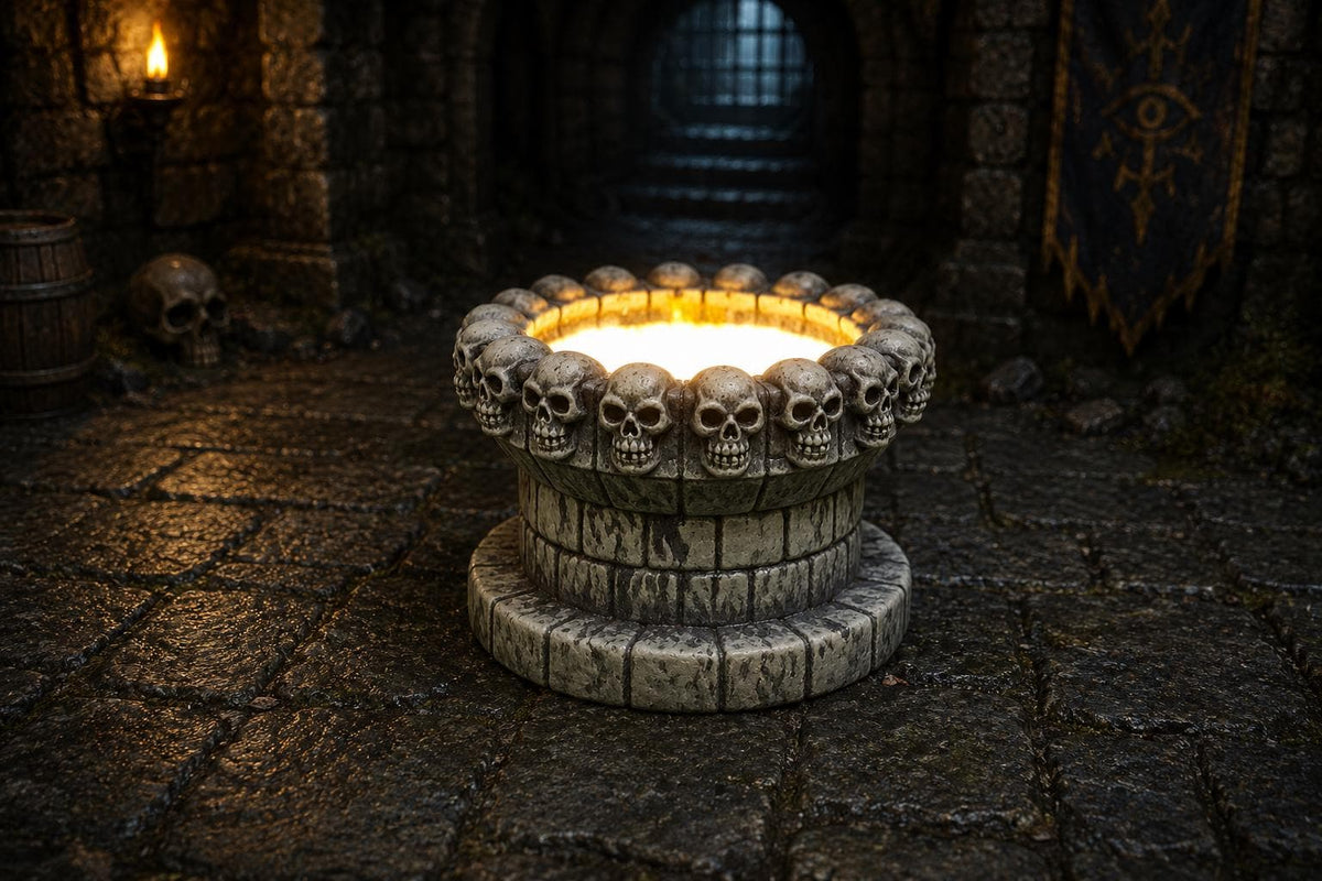 LED Scrying Pool –  D&D Terrain, Light-Up Resin Dungeon Scenery, Fat Dragon Games, Pathfinder TTRPG Accessory (Unpainted)