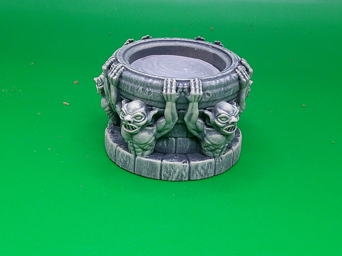 LED Scrying Pool –  D&D Terrain, Light-Up Resin Dungeon Scenery, Fat Dragon Games, Pathfinder TTRPG Accessory (Unpainted)