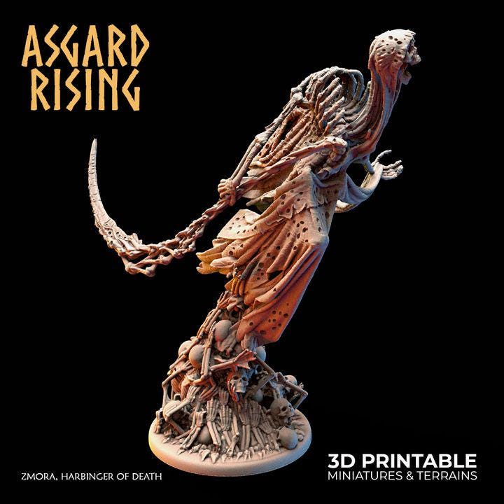 Zmora Harbinger of Death - Unpainted Resin Undead Boss Miniature for DnD