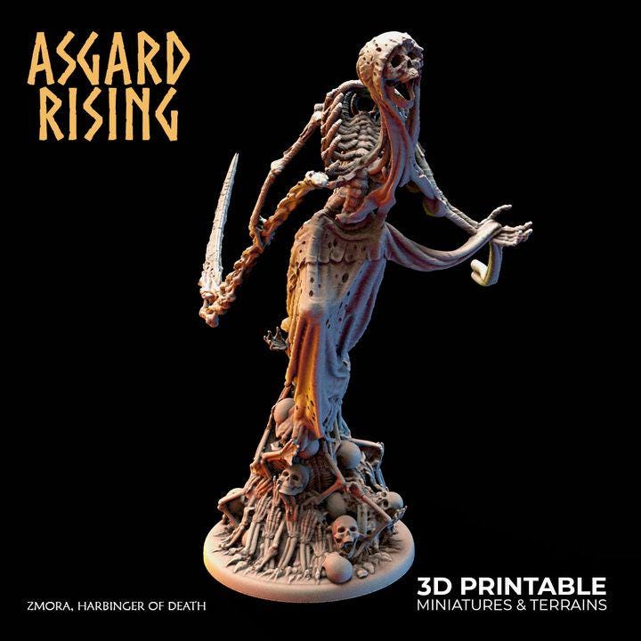 Zmora Harbinger of Death - Unpainted Resin Undead Boss Miniature for DnD