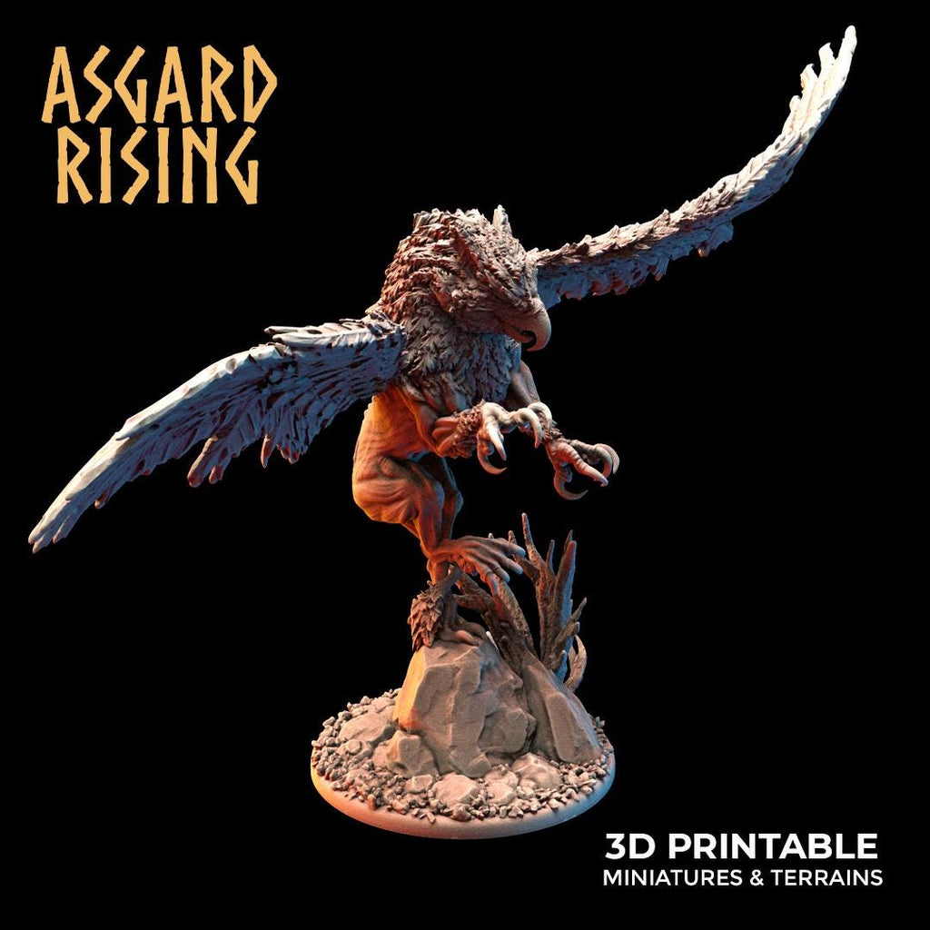 Griffins by Asgard Rising Resin Monster Miniatures for Dungeons and Dragons and other TTRPG ( ships unpainted and un assembled)