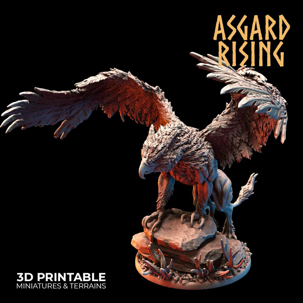 Griffins by Asgard Rising Resin Monster Miniatures for Dungeons and Dragons and other TTRPG ( ships unpainted and un assembled)