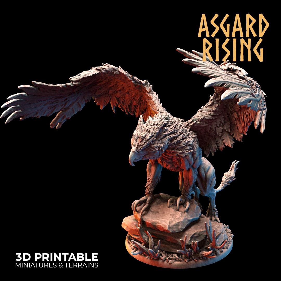 Griffins by Asgard Rising Resin Monster Miniatures for Dungeons and Dragons and other TTRPG ( ships unpainted and un assembled)