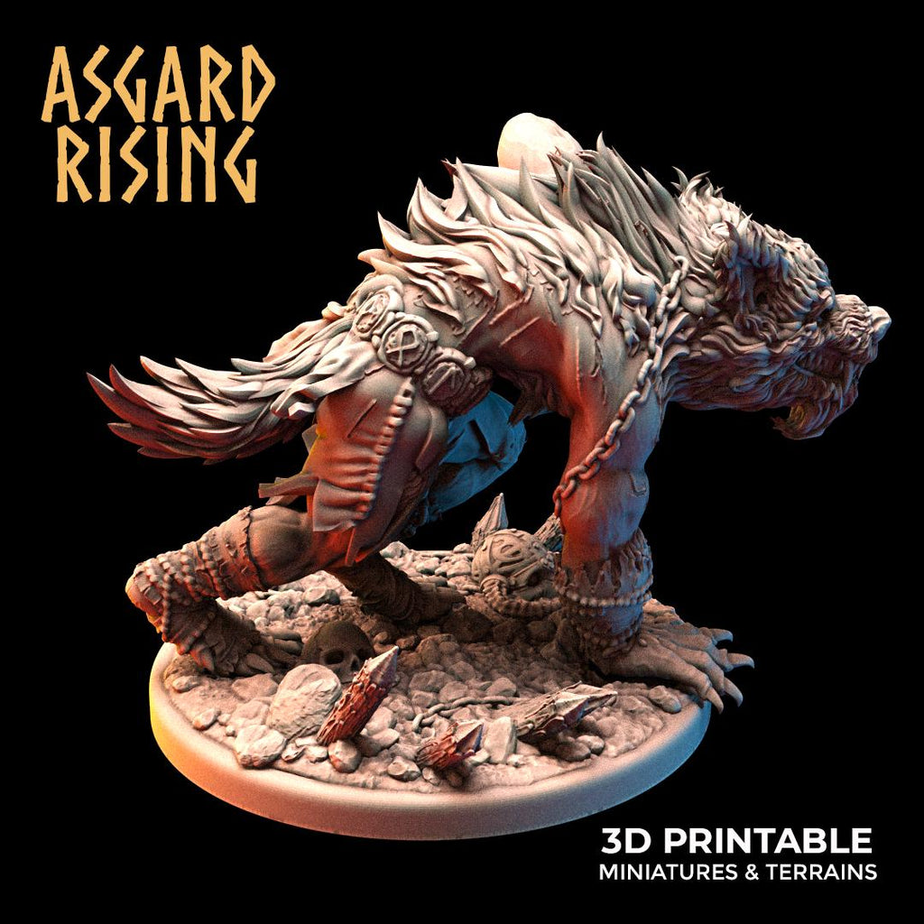 Shapeshifter Ulfhednar Werewolf DND Monster Mini | Fantasy Resin Miniature | Tabletop RPG Figure | Unpainted