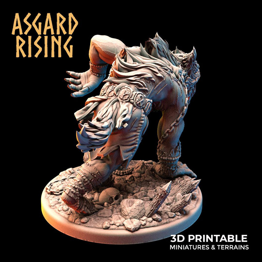 Shapeshifter Ulfhednar Werewolf DND Monster Mini | Fantasy Resin Miniature | Tabletop RPG Figure | Unpainted