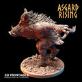 Shapeshifter Svinfylking Wereboar DND Monster Mini | Fantasy Resin Miniature | Tabletop RPG Figure | Unpainted