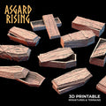 10 Piece Coffins Terrain Set - 32mm Resin Printed DnD Graveyard Scatter Terrain | Unpainted
