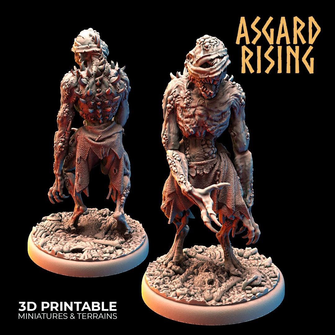 Ghuls - 32mm Resin DnD Ghoul Miniatures  Asgard Rising | Unpainted