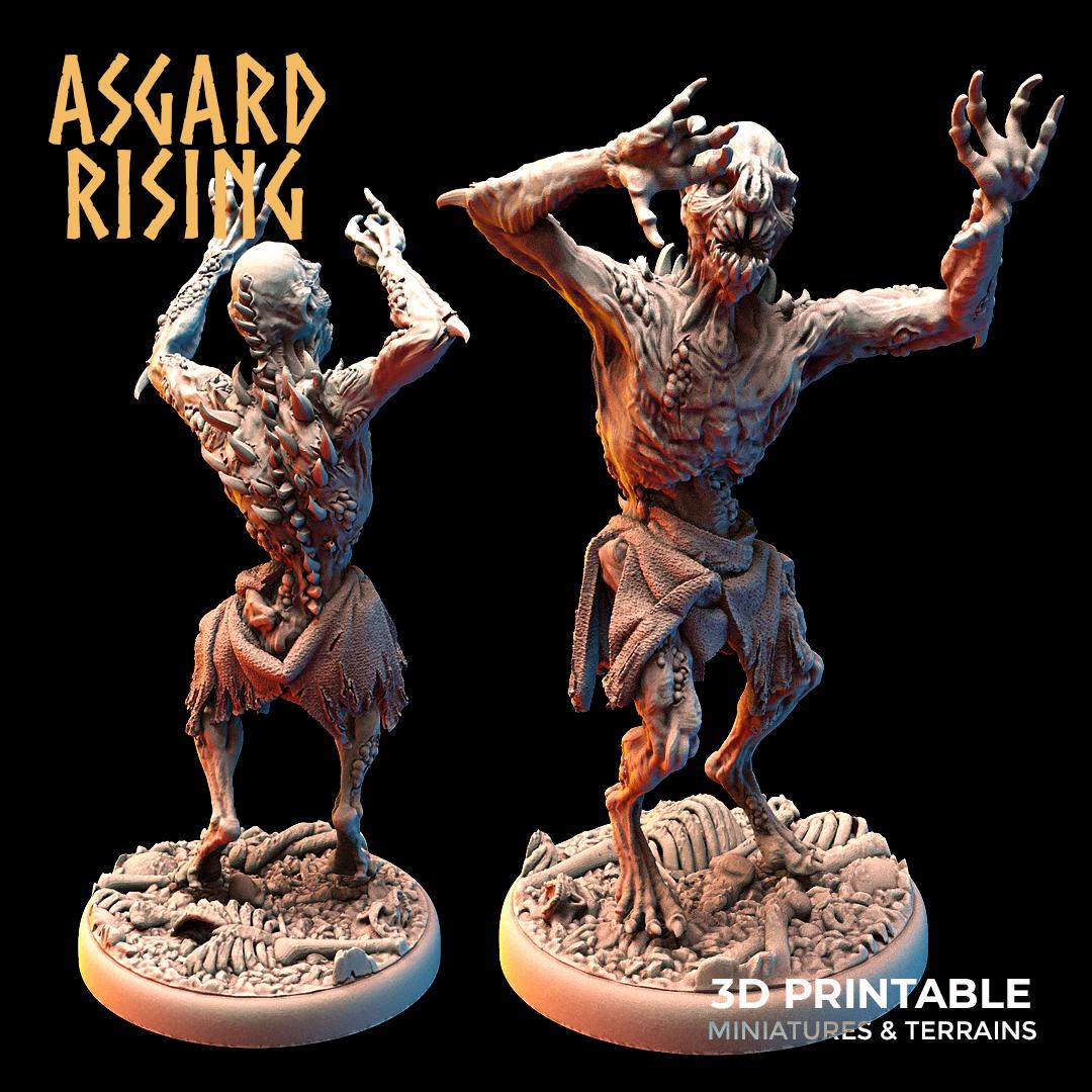 Ghuls - 32mm Resin DnD Ghoul Miniatures  Asgard Rising | Unpainted
