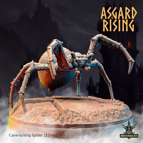 6 Piece Set Cave-Lurking Spiders - 32mm Resin DnD Miniatures - Asgard Rising | Unpainted