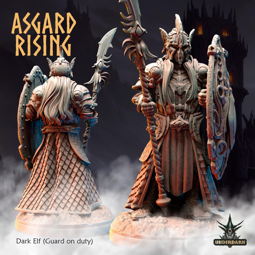Dark Elves Warband -  Resin DnD Miniatures - Asgard Rising  | Unpainted
