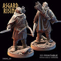 Viking Rangers Resin Miniatures | Asgard Rising 32mm Archers for DnD, Pathfinder & Daggerheart | Unpainted
