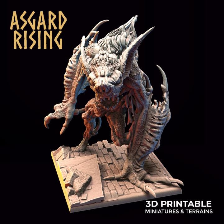 Bloodthirst Varkolak Miniature | Choose A-C or Set of 3 | 32mm Resin Vampire Werewolf Monster | DnD Pathfinder | Unpainted