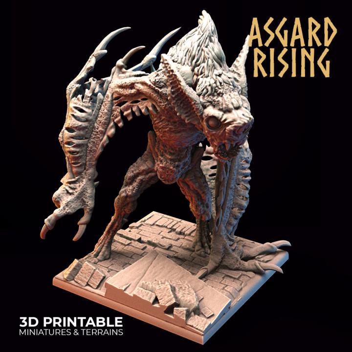 Bloodthirst Varkolak Miniature | Choose A-C or Set of 3 | 32mm Resin Vampire Werewolf Monster | DnD Pathfinder | Unpainted