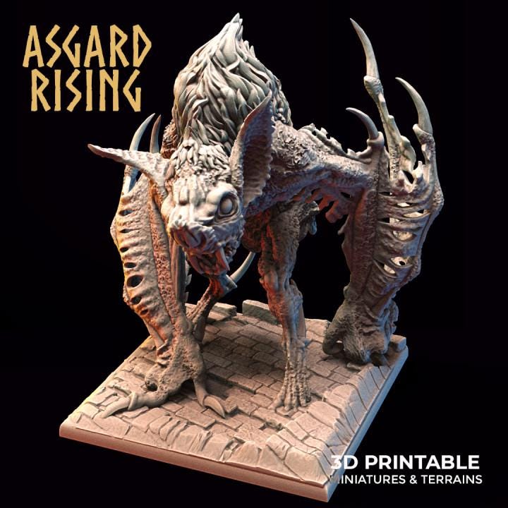 Bloodthirst Varkolak Miniature | Choose A-C or Set of 3 | 32mm Resin Vampire Werewolf Monster | DnD Pathfinder | Unpainted