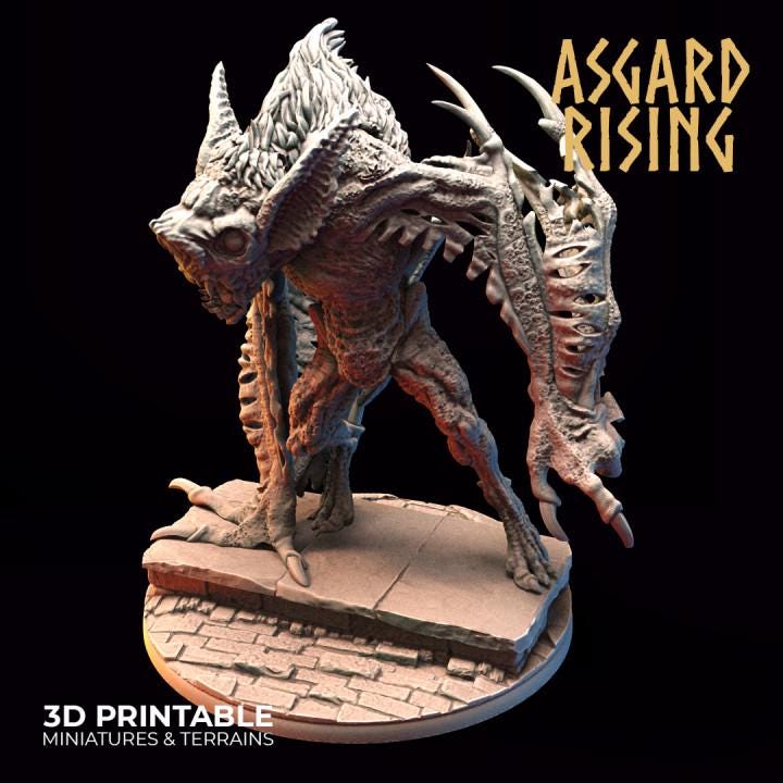 Bloodthirst Varkolak Miniature | Choose A-C or Set of 3 | 32mm Resin Vampire Werewolf Monster | DnD Pathfinder | Unpainted