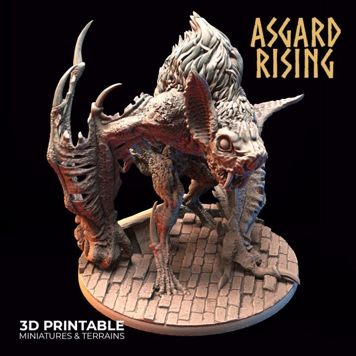 Bloodthirst Varkolak Miniature | Choose A-C or Set of 3 | 32mm Resin Vampire Werewolf Monster | DnD Pathfinder | Unpainted