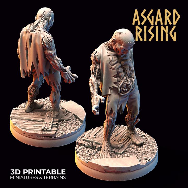 Zombies Resin Miniatures, Choose Individual or Set of 10, 32mm Undead DnD RPG Minis, Asgard Rising
