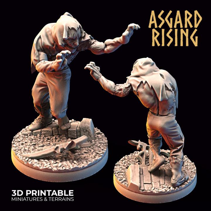 Zombies Resin Miniatures, Choose Individual or Set of 10, 32mm Undead DnD RPG Minis, Asgard Rising
