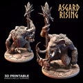 Tundra Troll Resin Miniature, Choose A-F or Set of 6, Asgard Rising 32mm DnD Pathfinder, Unpainted