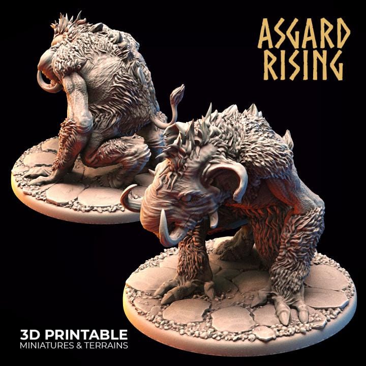 Tundra Troll Resin Miniature, Choose A-F or Set of 6, Asgard Rising 32mm DnD Pathfinder, Unpainted