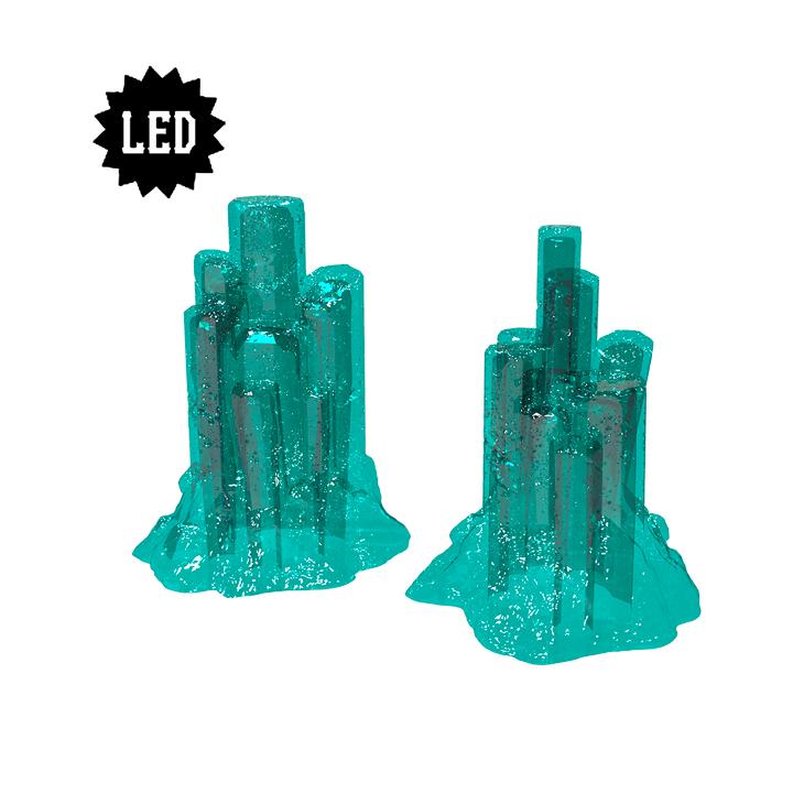 LED Nebulyte Crystal Resin Terrain, Choose Variant A, B or Set of 2, Moonshine Miniatures Sci-Fi, Unpainted