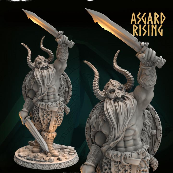Jarl Rurik Alternative 54mm Resin Miniature | Asgard Rising Viking Chieftain for DnD, Pathfinder & Daggerheart | Unpainted