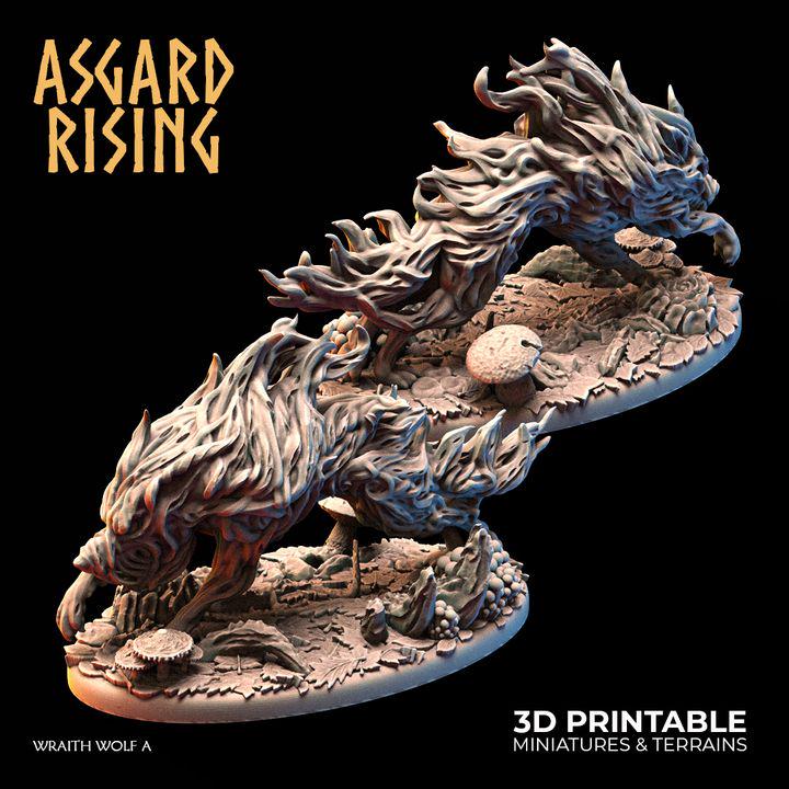 Wraith Wolves Resin Miniatures | Asgard Rising 32mm Undead Wolf Pack for DnD, Pathfinder & Daggerheart | Unpainted