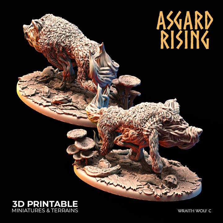 Wraith Wolves Resin Miniatures | Asgard Rising 32mm Undead Wolf Pack for DnD, Pathfinder & Daggerheart | Unpainted