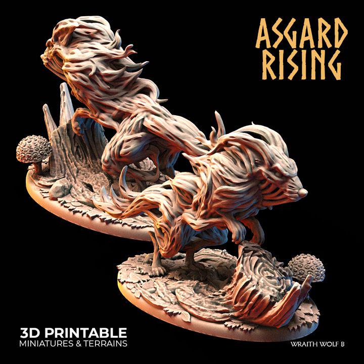 Wraith Wolves Resin Miniatures | Asgard Rising 32mm Undead Wolf Pack for DnD, Pathfinder & Daggerheart | Unpainted