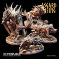 Wraith Wolves Resin Miniatures | Asgard Rising 32mm Undead Wolf Pack for DnD, Pathfinder & Daggerheart | Unpainted