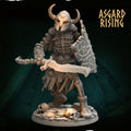 Gorr the Eternal 54mm Resin Miniature | Asgard Rising Undead Viking Chieftain for DnD & Daggerheart | Unpainted