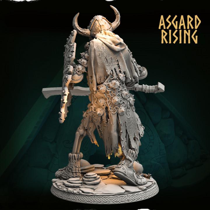 Gorr the Eternal 54mm Resin Miniature | Asgard Rising Undead Viking Chieftain for DnD & Daggerheart | Unpainted