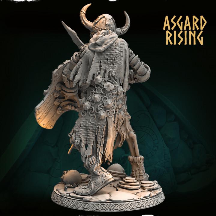 Gorr the Eternal Alternative 54mm Resin Miniature | Asgard Rising Undead Chieftain for DnD & Daggerheart | Unpainted