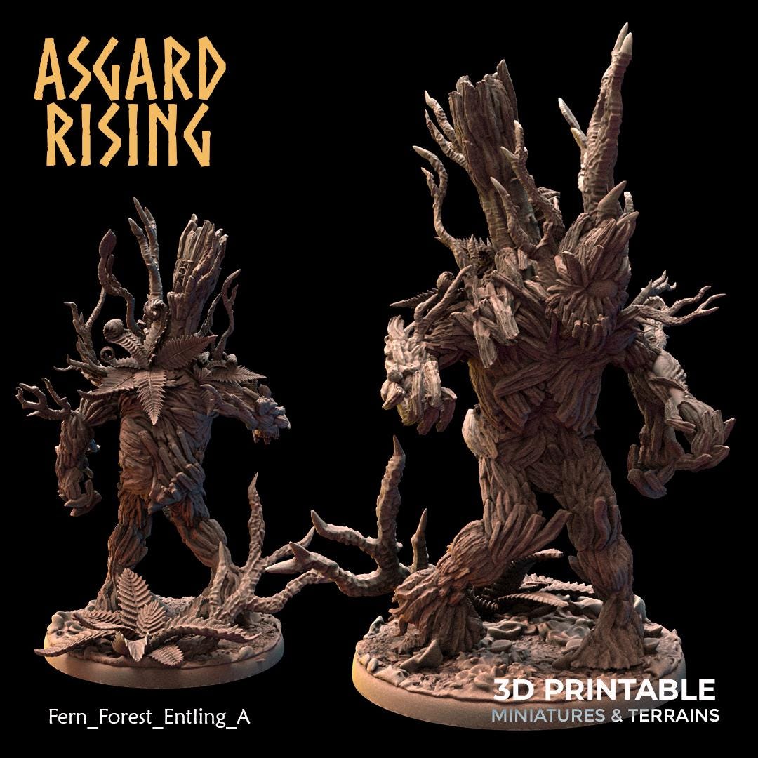 Fern Forest Entlings - Complete Set or Singles - 32mm Resin Printed Miniatures | Unpainted