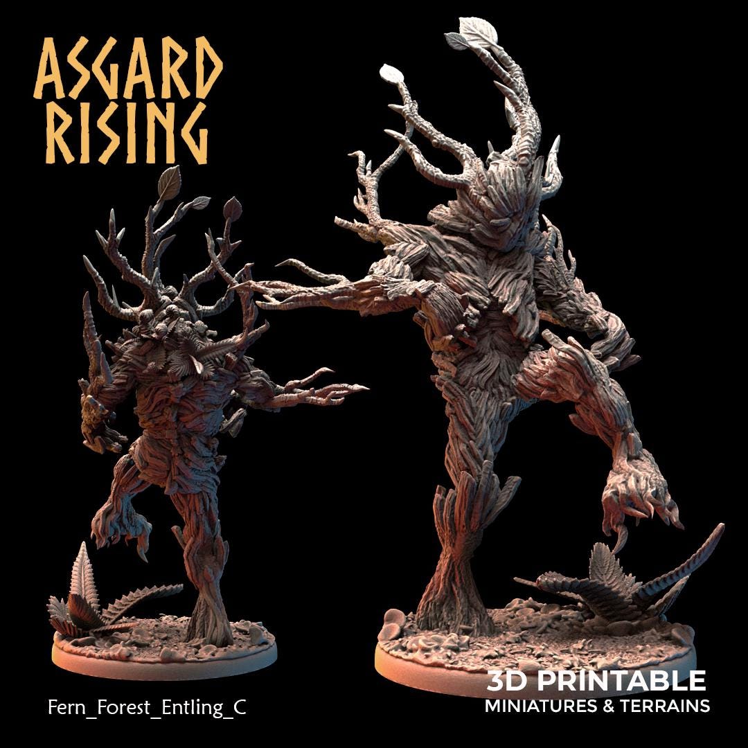Fern Forest Entlings - Complete Set or Singles - 32mm Resin Printed Miniatures | Unpainted