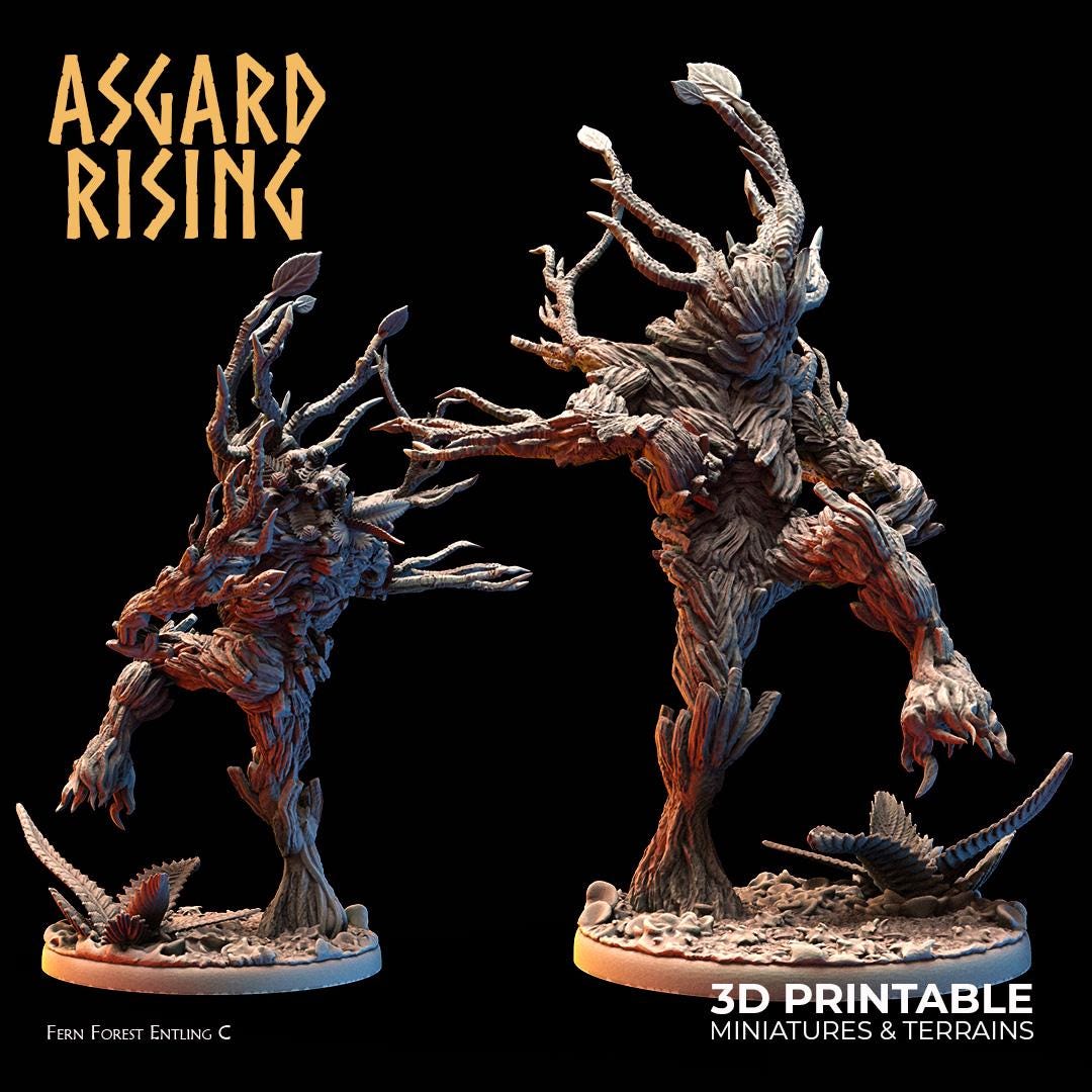 Fern Forest Entlings - Complete Set or Singles - 32mm Resin Printed Miniatures | Unpainted