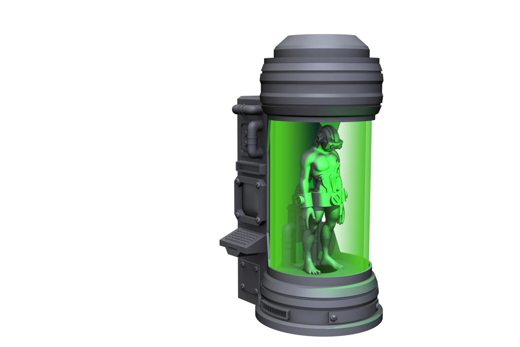 LED Cryo chamber - 32mm Resin Printed Tabletop Miniature | Unpainted