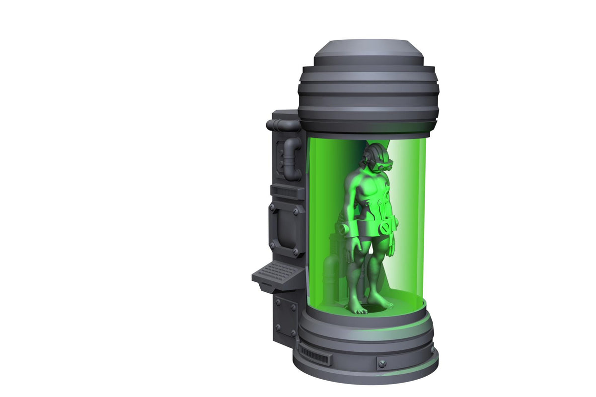 LED Cryo chamber - 32mm Resin Printed Tabletop Miniature | Unpainted