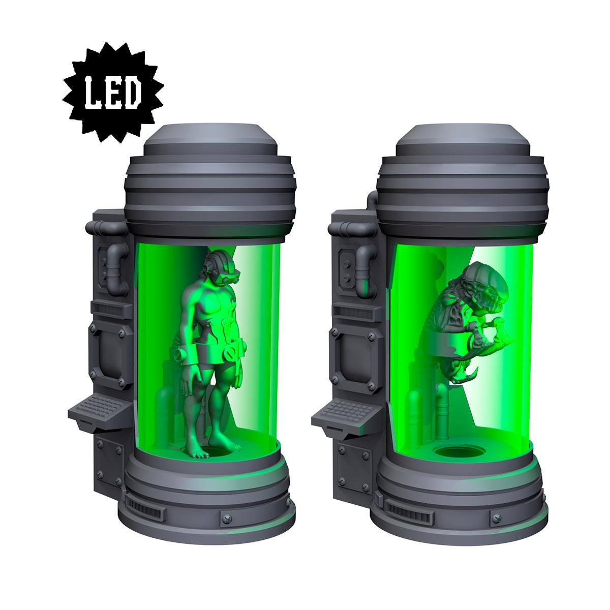 LED Cryo chamber - 32mm Resin Printed Tabletop Miniature | Unpainted