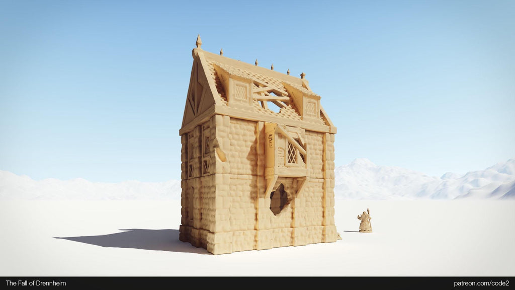 Alchemist Workshop Ruins 28mm PLA Terrain | Wonder Worlds Drennheim Fantasy RPG Scenery | Unpainted