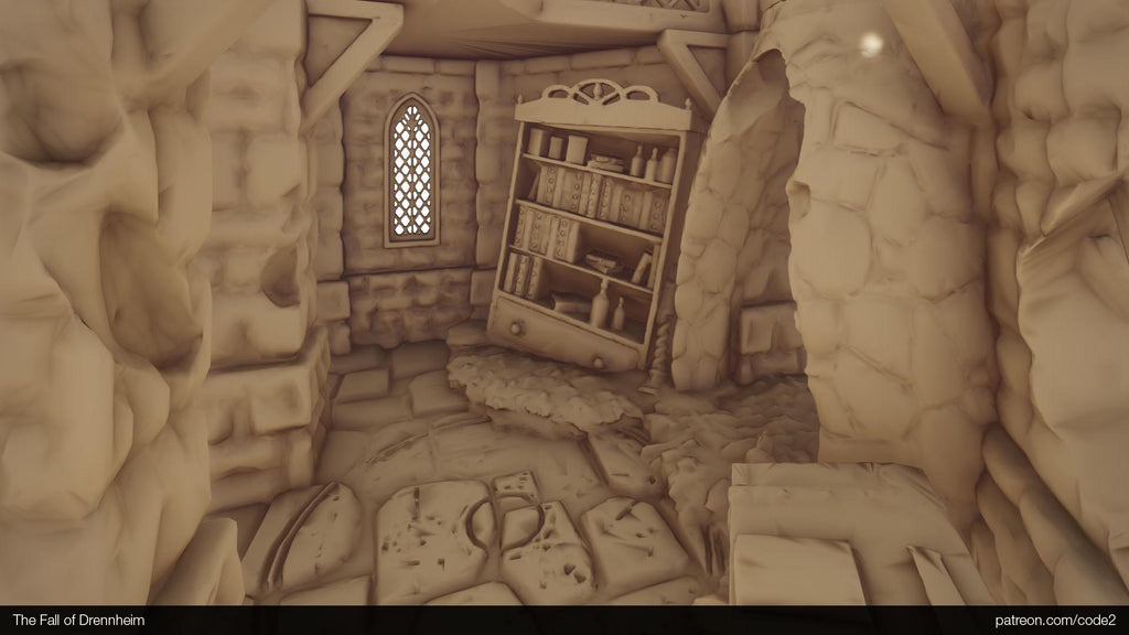 Alchemist Workshop Ruins 28mm PLA Terrain | Wonder Worlds Drennheim Fantasy RPG Scenery | Unpainted
