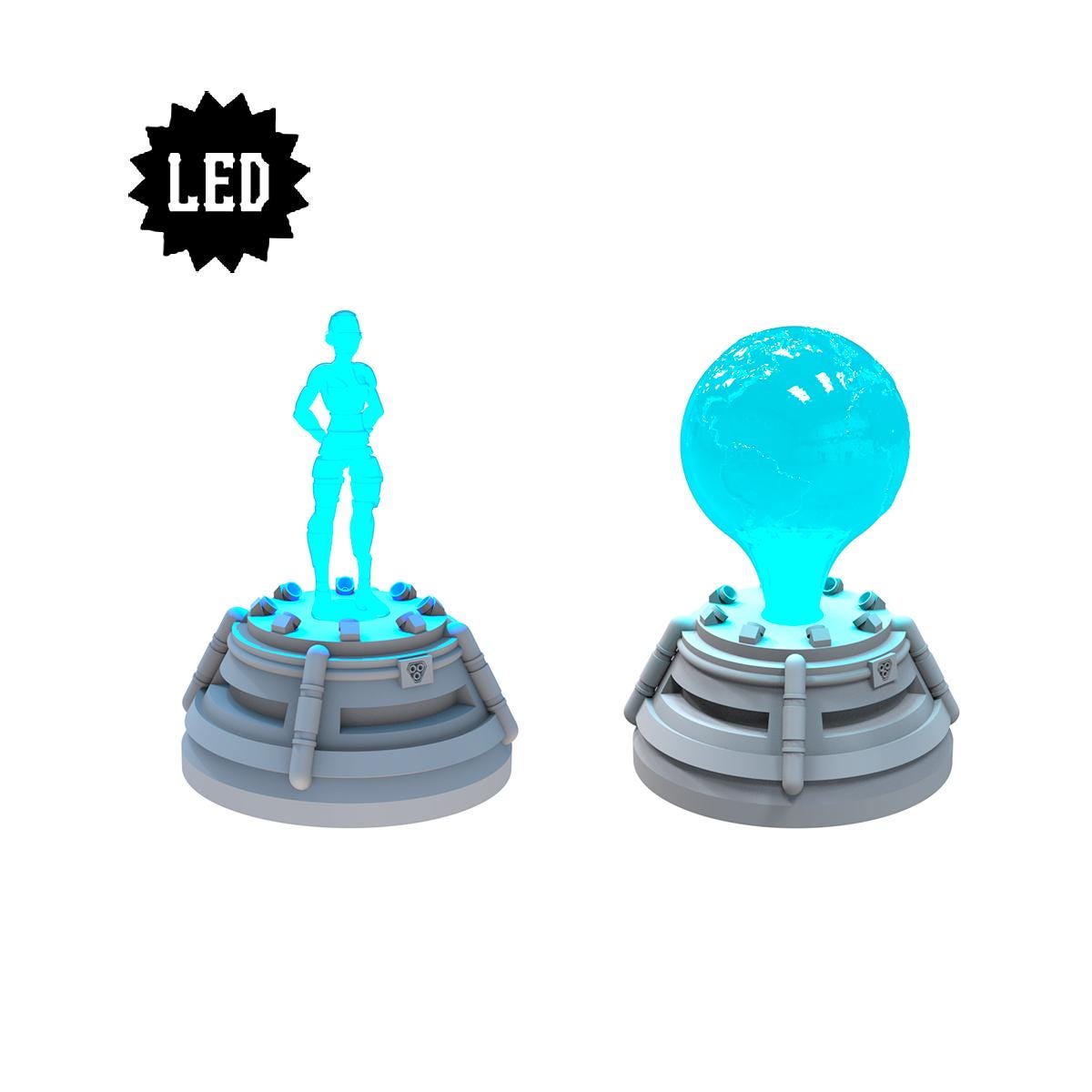 LED Holoprojector Resin Terrain, 2 Projection Sci-Fi Objective, Moonshine Miniatures 32mm Wargame, Unpainted image 1