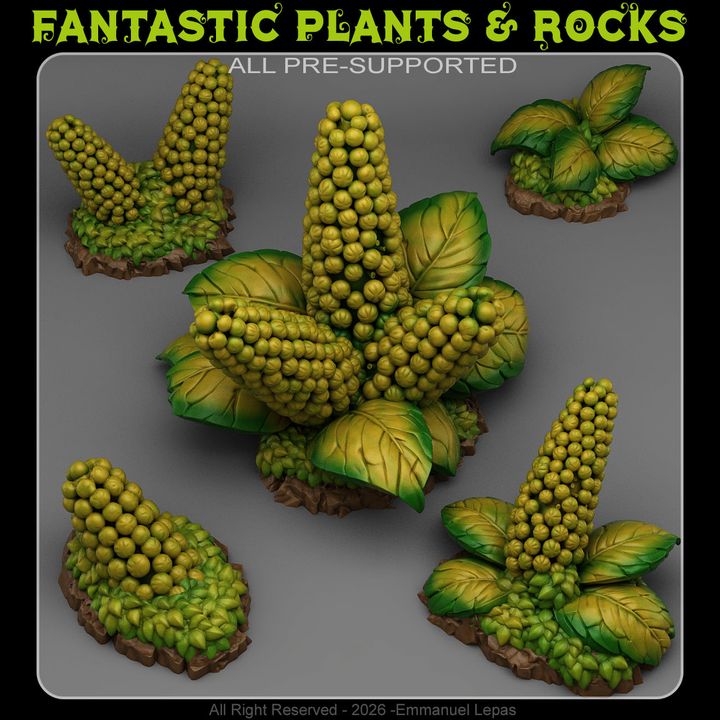 Strange Giant Corn — creator render; supplied unpainted